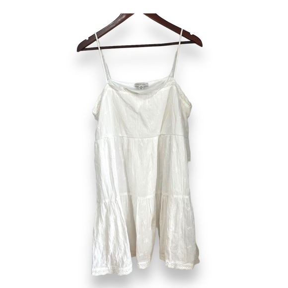 American Eagle Outfitters Dresses & Skirts - American eagle white cotton dress adjustable straps lined size large